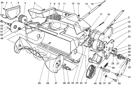 Housing And Rotor Assembly Diagram and Parts List for 38025 310000001 - 310999999 Lawn Boy Snow Blower